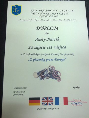 Z piosenką przez Europę 2012